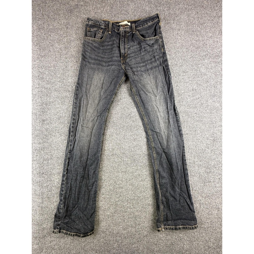 Levi Strauss Signature Jeans Mens 32x33 Blue Bootcut Regular Fit Stretch Denim